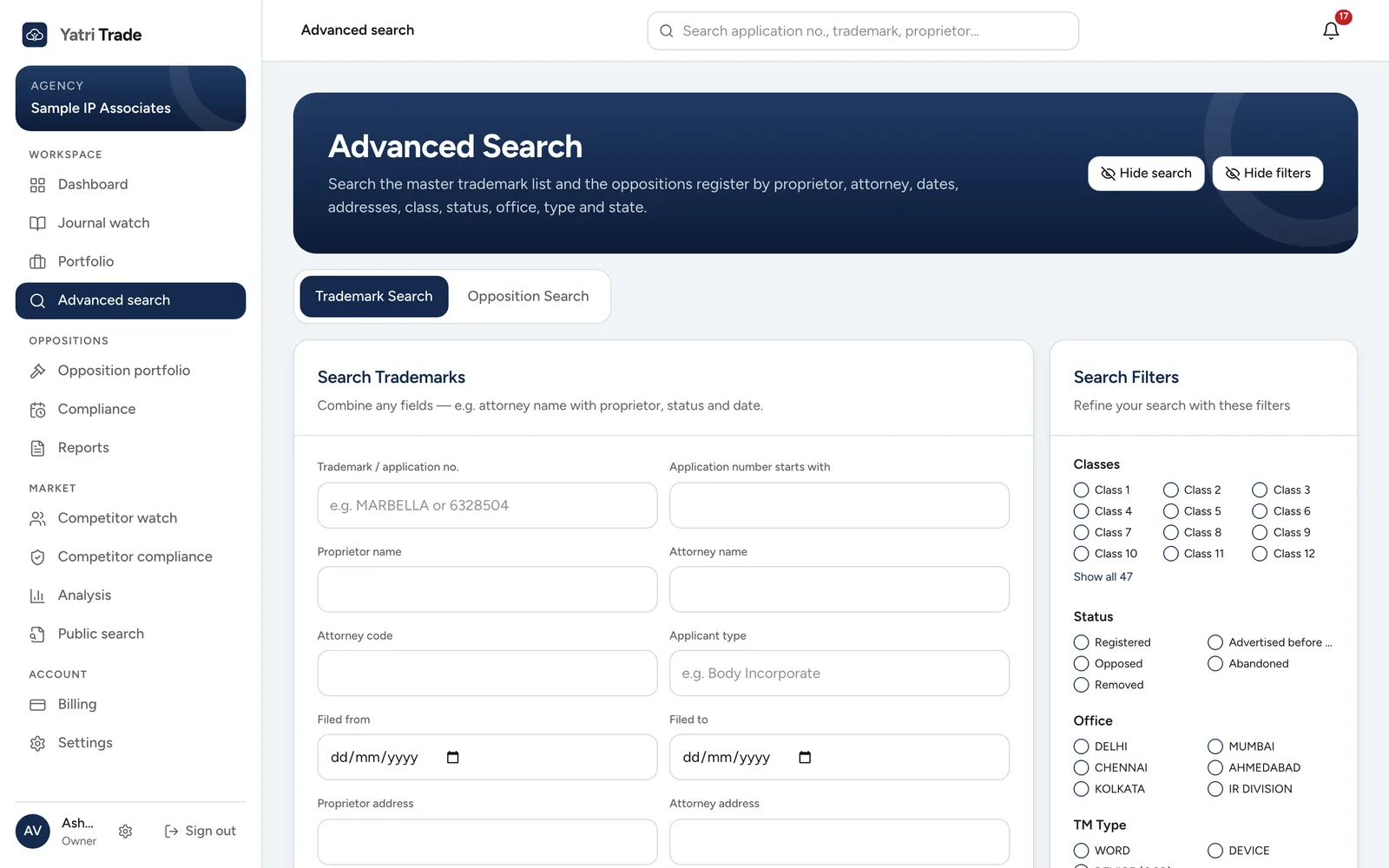 Advanced search