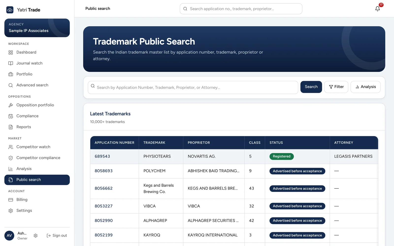 Public search